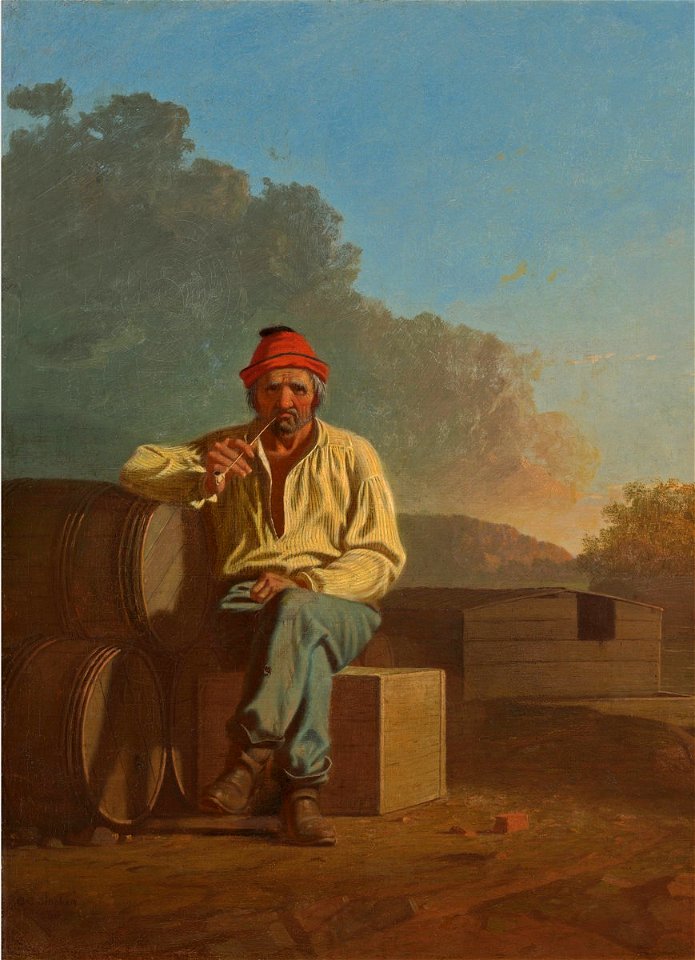 Mississippi Boatman 1850 by George Caleb Bingham