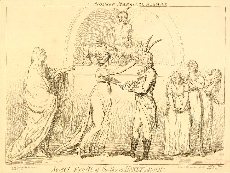 Modern marriage a la mode sweet fruits of the third honey moon!! (BM 1868,0808.6881)