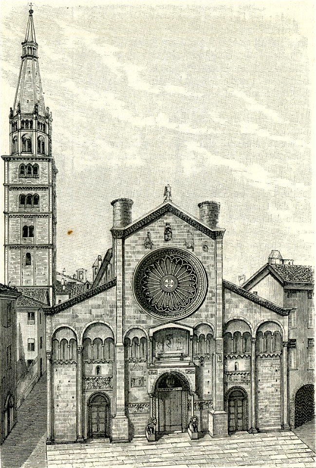 Modena facciata del Duomo e Torre Ghirlandina