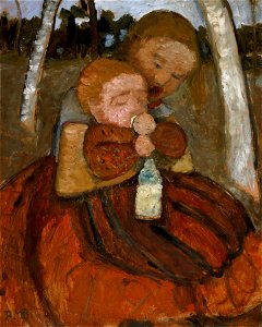 Paula Modersohn-Becker - Mädchen mit Kleinkind (1905)