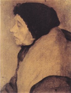 Modersohn-Becker - Alte Frau mit Haube im Profil nach links -ca1899