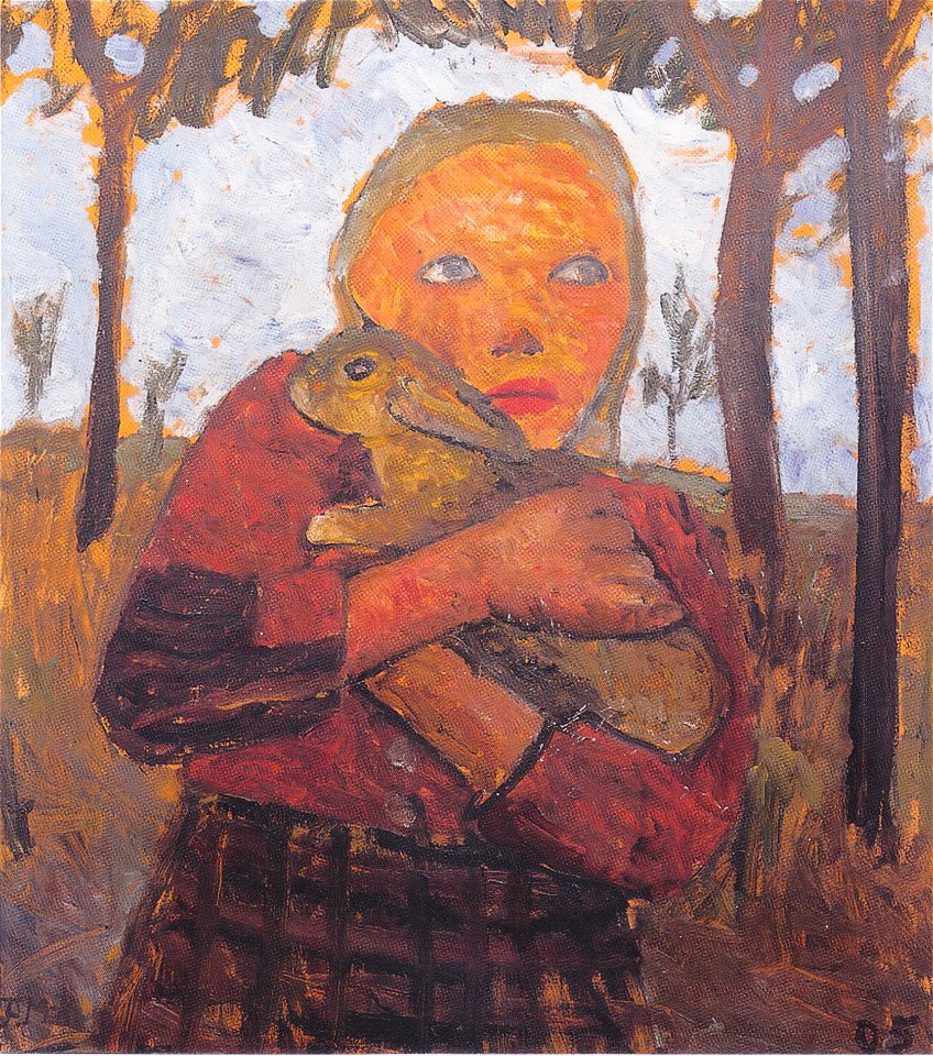 Modersohn-Becker - Mädchen mit Kaninchen - 1905