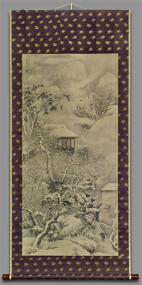 Mochizuki Gyokusen - Snow Landscape - 2015.26.1a-b - Yale University Art Gallery