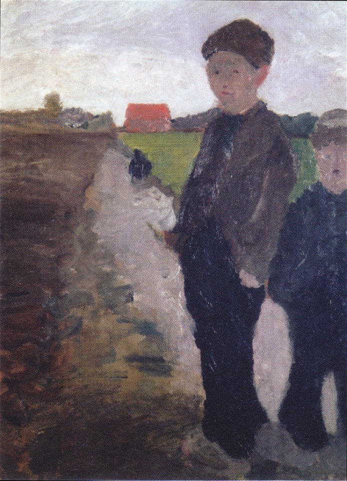 Modersohn-Becker - Zwei Jungen am Moorkanal - 1900