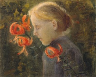 Modersohn-Becker - Mädchen mit Feuerlilien