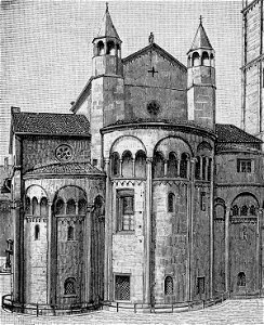 Modena – Abside del Duomo (xilografia)
