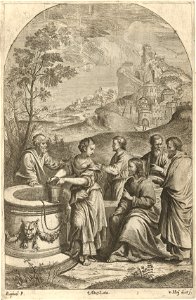 Nikolaus van Hoy - Christ and the Samarian woman at the well SVK-SNG.G 11965-4
