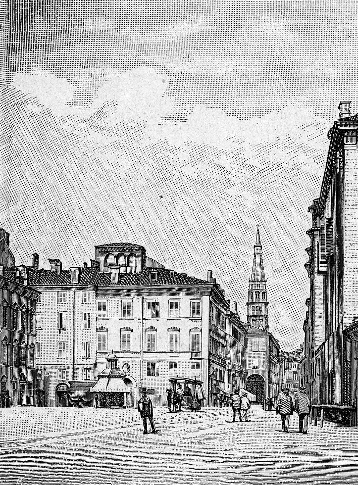 Modena – Via Emilia (xilografia)
