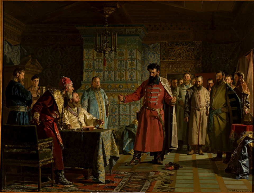 Nikolay Nevryov - Zakhary Lyapunov's quarrel with the Tsar Vasili Shuysky - M.Ob.2181 MNW - National Museum in Warsaw