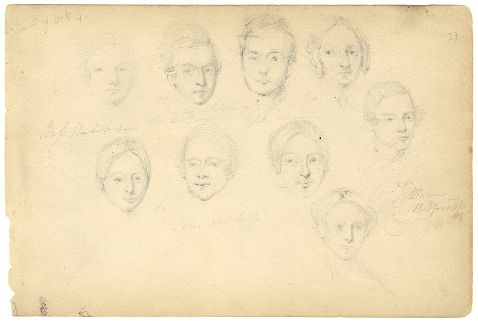 Nine unknown sitters by William Egley