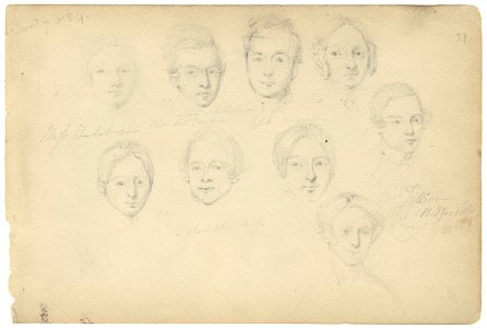 Nine unknown sitters by William Egley