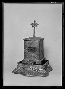 Modell till monument över GIIA och Carl XIV Johans bedrifter, Leipzig - Livrustkammaren - 34696