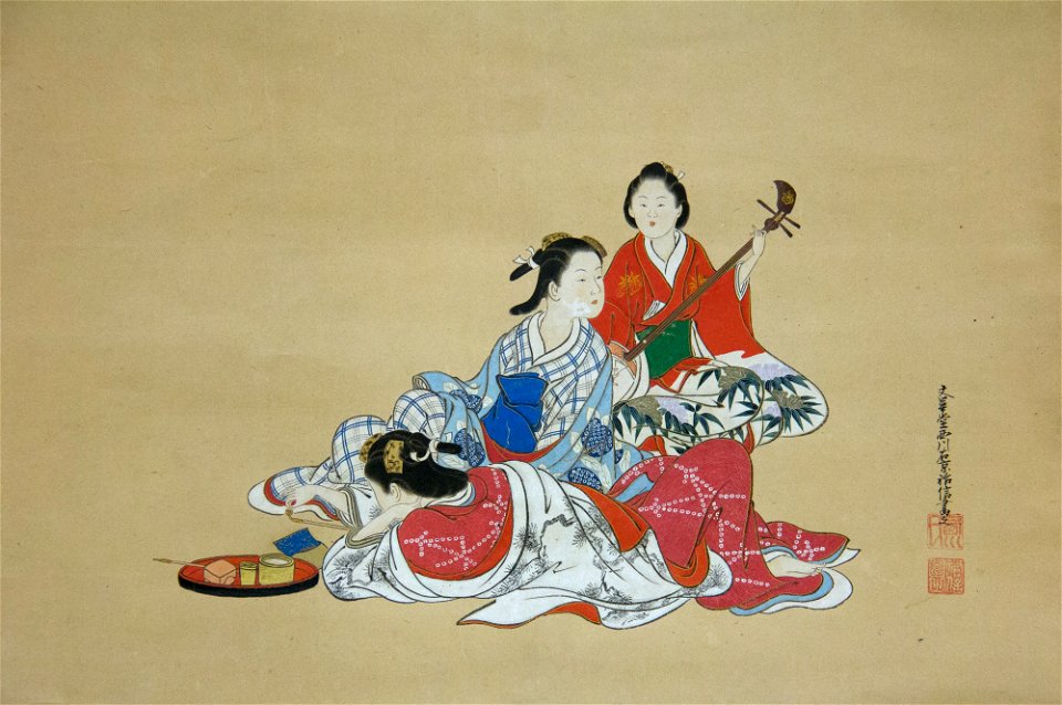 Nishikawa Sukenobu - Three Beauties - 14.76.42 - Metropolitan Museum of Art