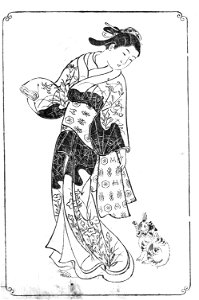 Nishikawa Sukenobu, 1739, Ehon Asakayama,8 gris