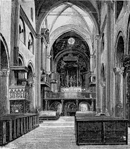 Modena – Interno del Duomo (xilografia)