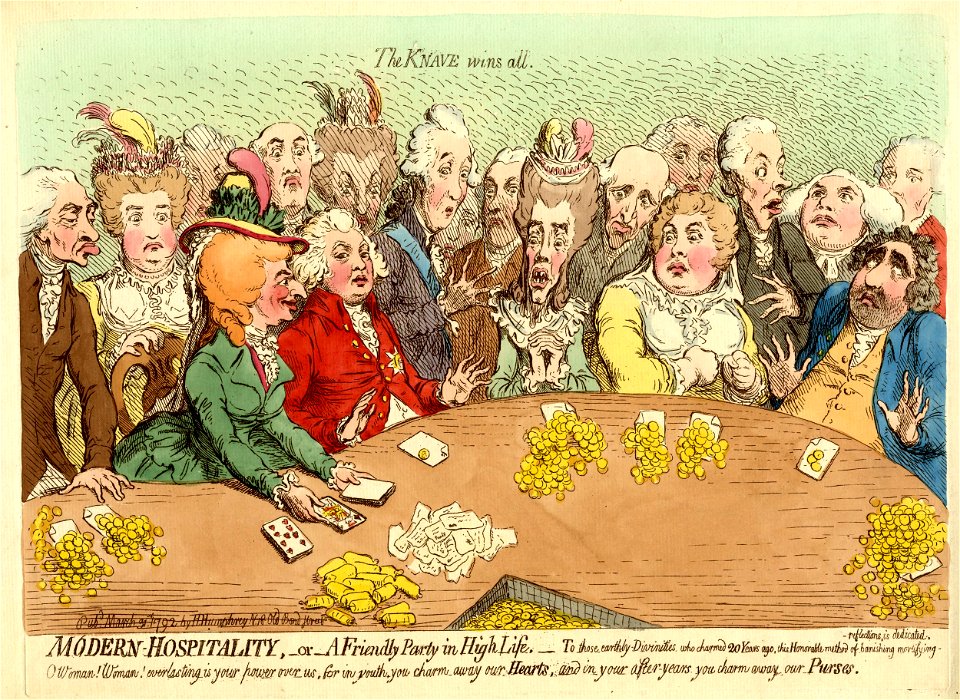 Modern hospitality,-or-a friendly party in high life. (BM 1868,0808.6173)