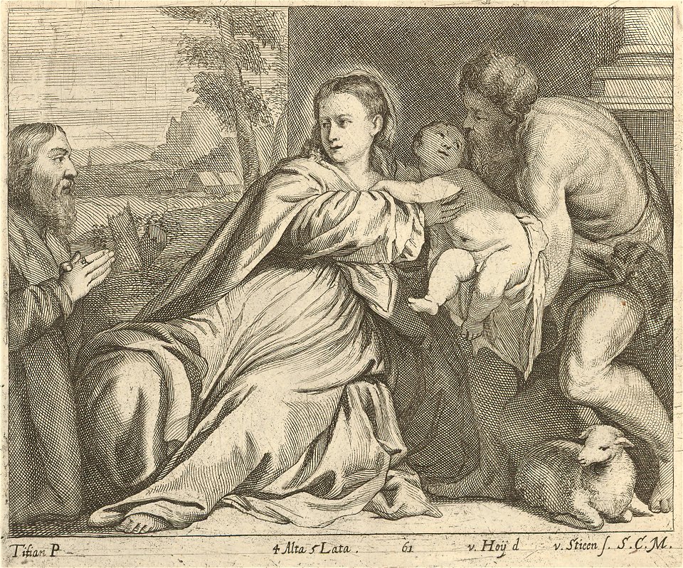Nikolaus van Hoy and Franciscus van der Steen - Holy Family with a Donor SVK-SNG.G 11965-62