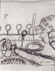 Modersohn-Becker - Zwei Frauen im Garten mit Springbrunnen2