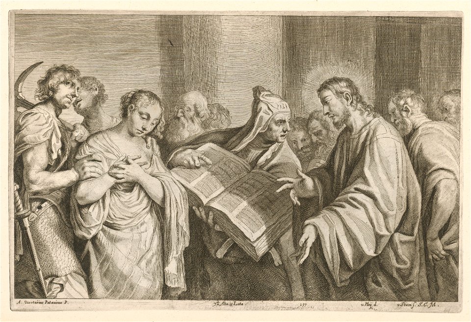 Nikolaus van Hoy and Franciscus van der Steen - Christ and the Woman Taken in Adultery SVK-SNG.G 11965-238