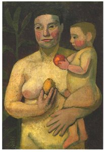 Modersohn-Becker - Mutter und Kind. Free illustration for personal and commercial use.