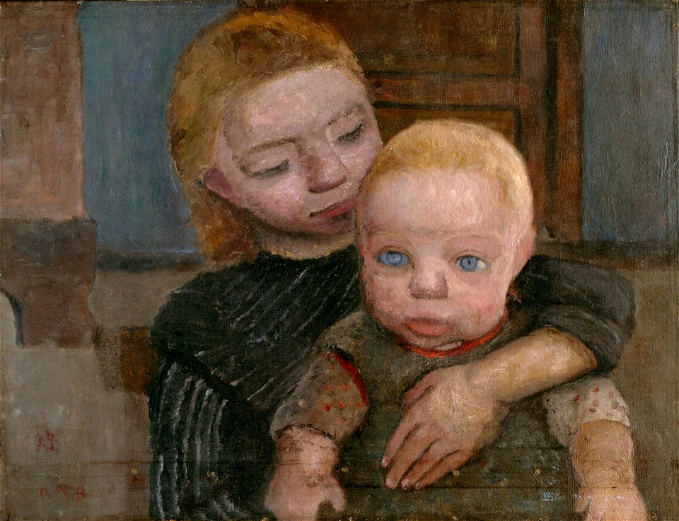 Paula Modersohn-Becker - Girl holding a little child - 1904