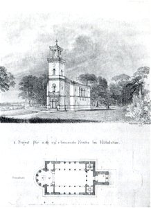 Nikolskoe erster Kirchentwurf Schadow 1833