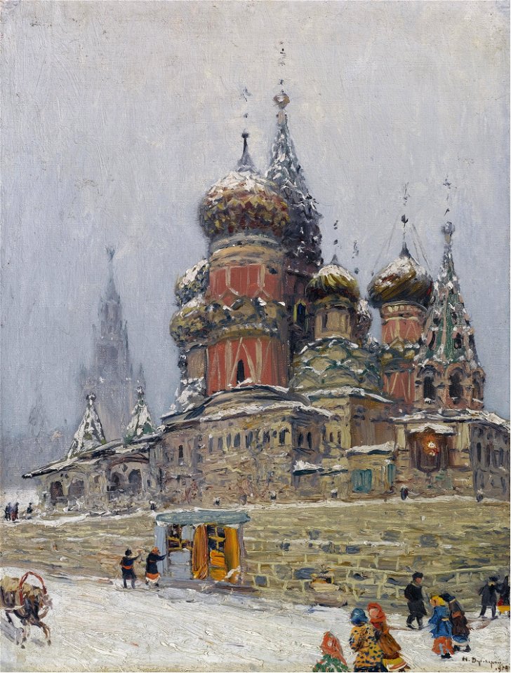 Николай Н. Дубовской - Собор Василия Блаженного зимой