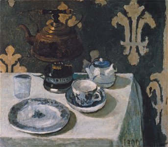 Modersohn-Becker - Stillleben mit blauweißem Porzellan und Teekessel