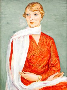 Nils Dardel - Damen med den vita sjalen