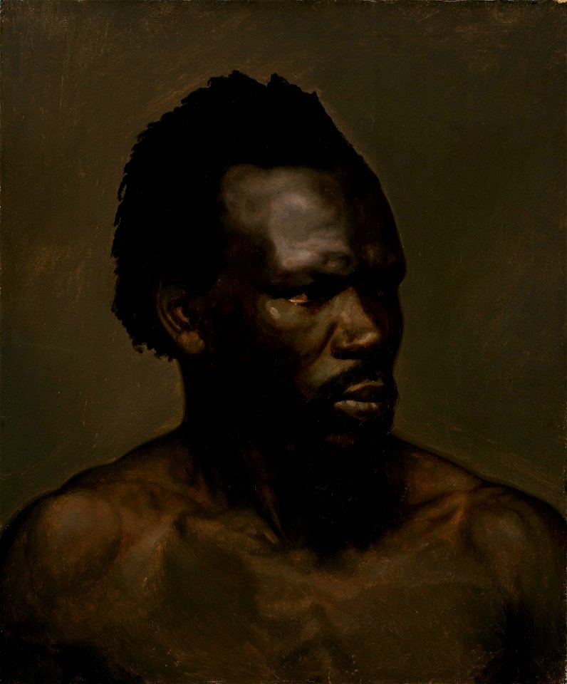 Nils Jakob Olsson Blommér - Bust portrait of a black man - A I 286 - Finnish National Gallery