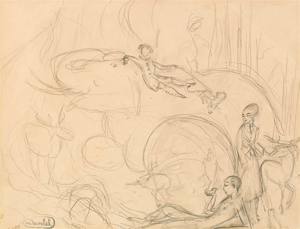 Nils Dardel - Studie till Exotiskt landskap