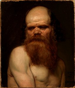 Nils Jakob Olsson Blommér - Bearded man, modelsketch - A I 448 - Finnish National Gallery