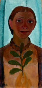 Paula Modersohn-Becker - Selbstbildnis mit Kamelienzweig (ca. 1907)