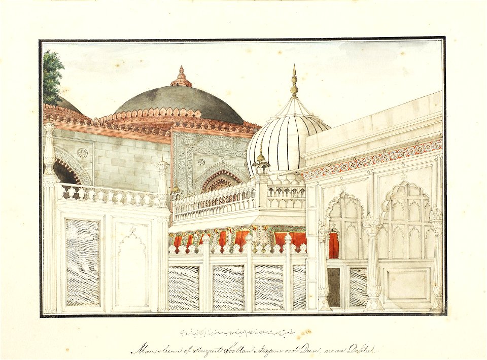 Nizamuddin Dargah painting by Ghulam Ali Khan 027
