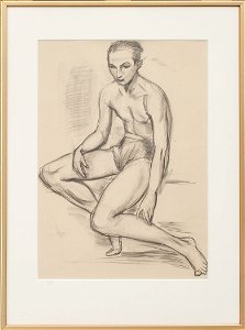 Nils von Dardel - Blyerts, osignerad, intygad a tergo av Thora Dardel Hamilton