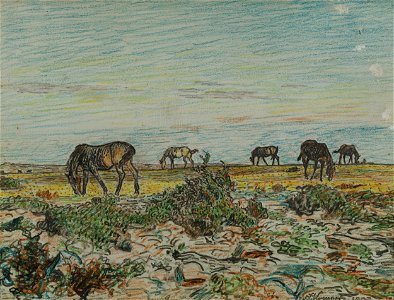 Nils Kreuger Horses Grazing Thielska 184