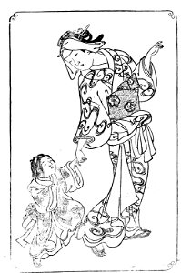 Nishikawa Sukenobu, 1739, Ehon Asakayama,11 gris