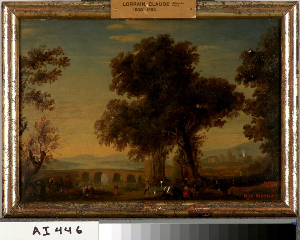Nils Jakob Olsson Blommér - Italian Landscape, Copy After Claude Lorrain - A I 446 - Finnish National Gallery