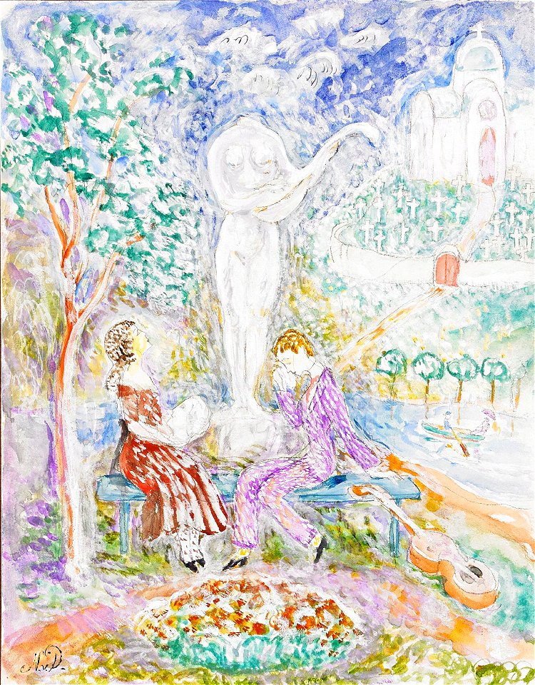 Nils Dardel - Den sönderslagna statyn