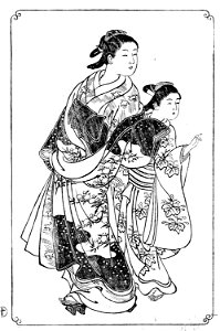 Nishikawa Sukenobu, 1739, Ehon Asakayama,21 gris