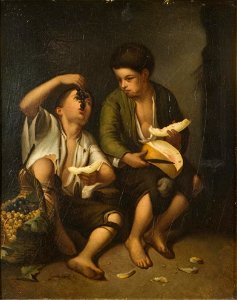 Niños comiendo melón, copia de un original de Murillo (Real Academia de Bellas Artes de San Fernando)