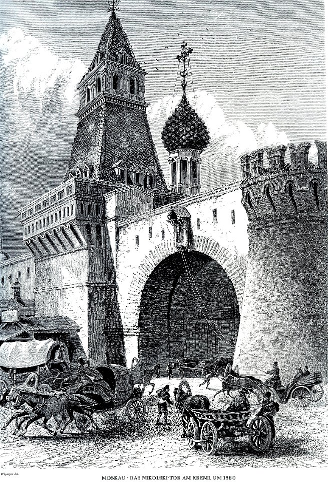 Nikolski-Tor Moskau Kreml 1860