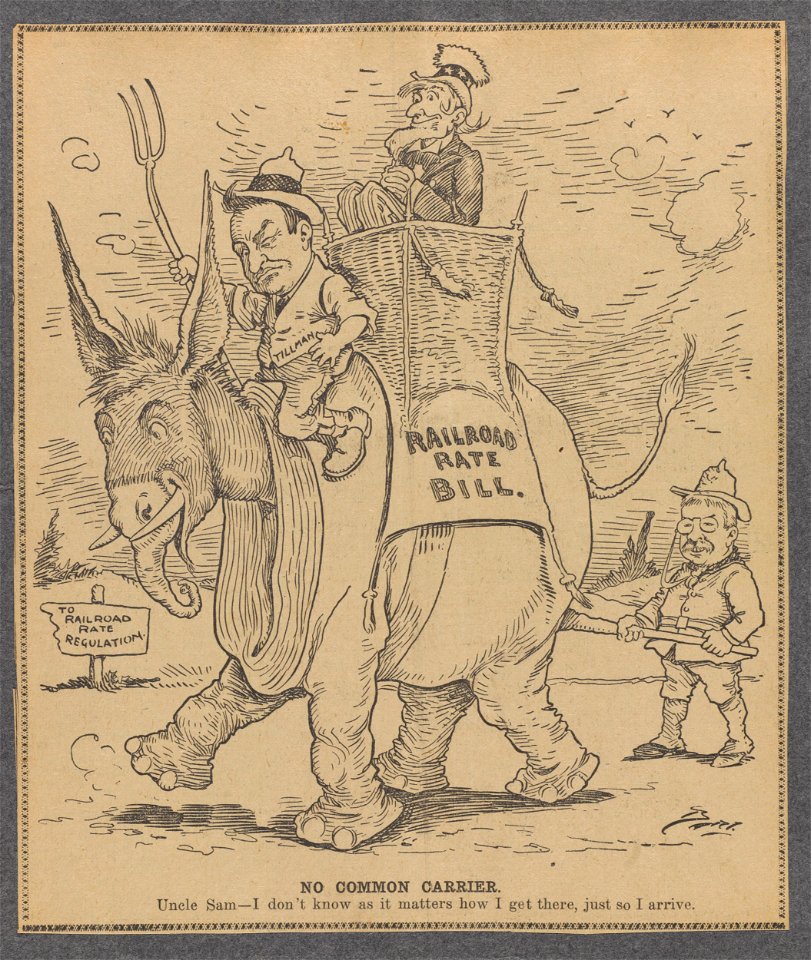 No common carrier Uncle Sam - I don't know as it matters how I get there, just so I arrive - - Bart. LCCN2013651597