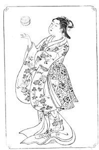 Nishikawa Sukenobu, 1739, Ehon Asakayama,7 gris