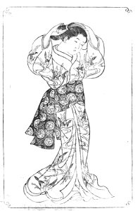 Nishikawa Sukenobu, 1739, Ehon Asakayama,18 gris