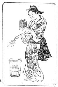 Nishikawa Sukenobu, 1739, Ehon Asakayama,15 gris