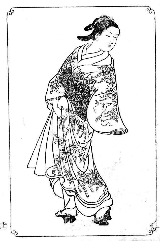 Nishikawa Sukenobu, 1739, Ehon Asakayama,23 gris