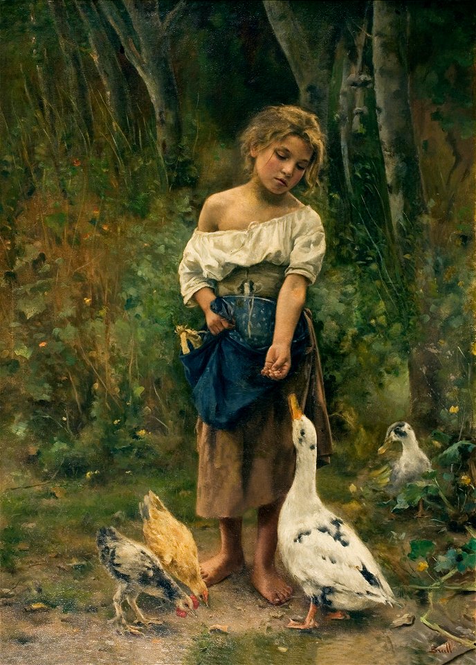 Noia amb oques - Joan Brull i Vinyoles (1863-1912)