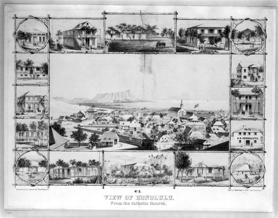 No. 2. View of Honolulu. From the Catholic church LCCN2003681552
