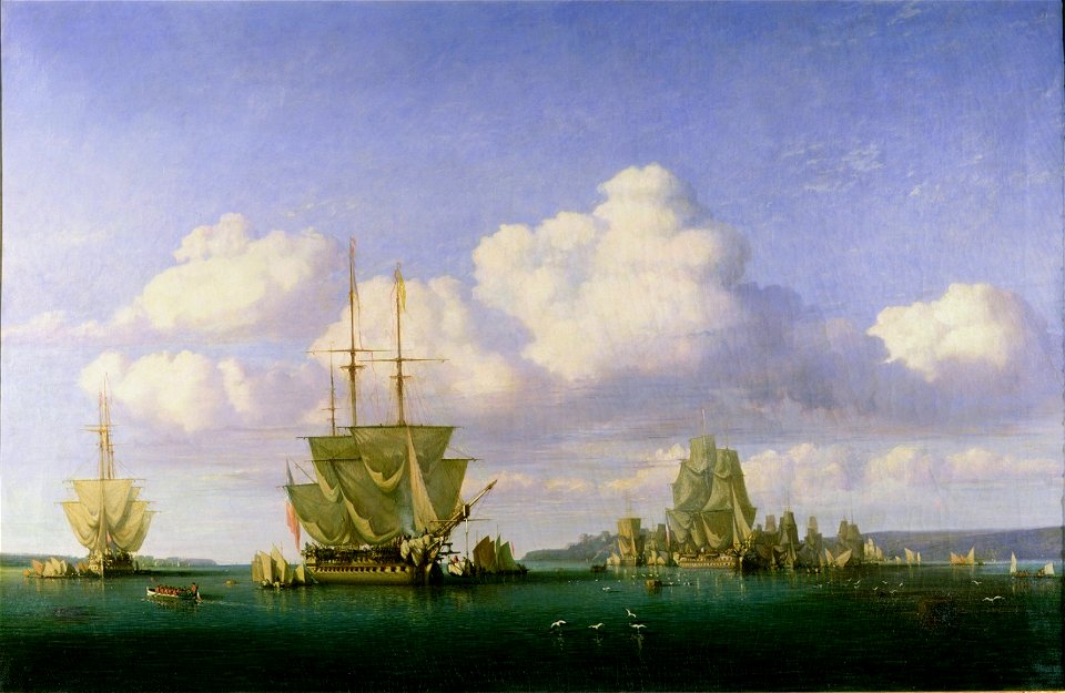Jules Noël - La Rade de Brest par Temps Calme (1844)